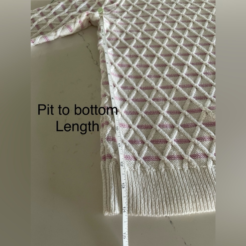 Talbot's White & Pink Spring Sweater 🩷 - Picture 7 of 8